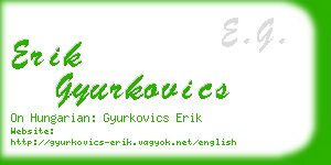 erik gyurkovics business card